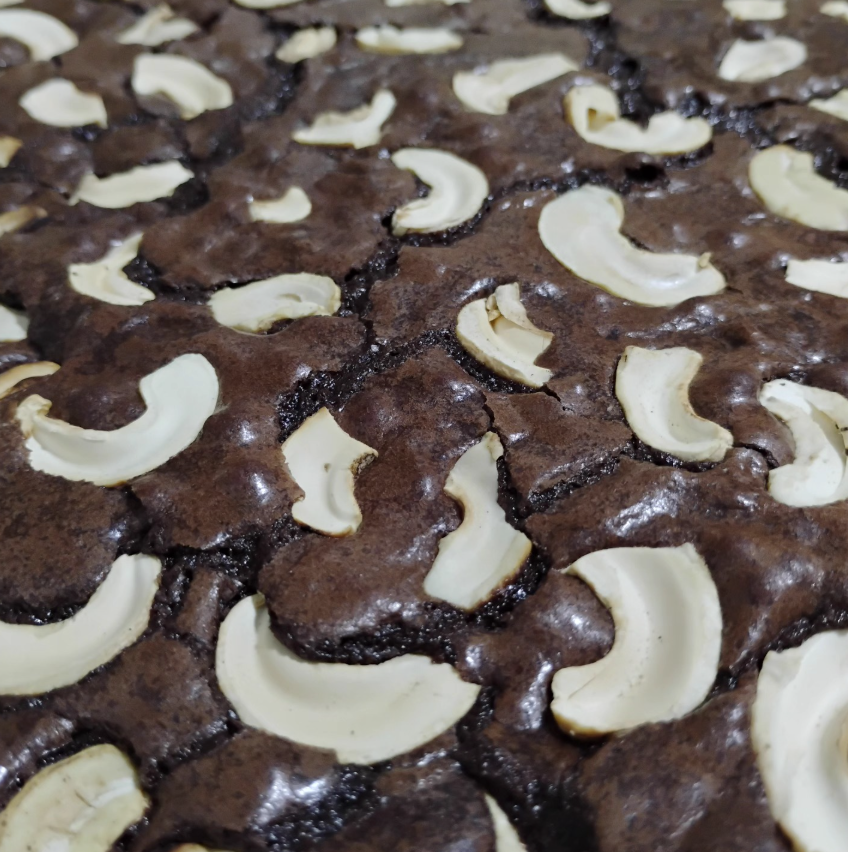 Brownie de chocolate com castanhas