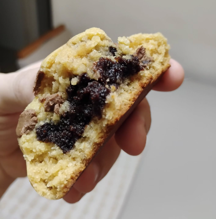 Cookie recheado com brownie